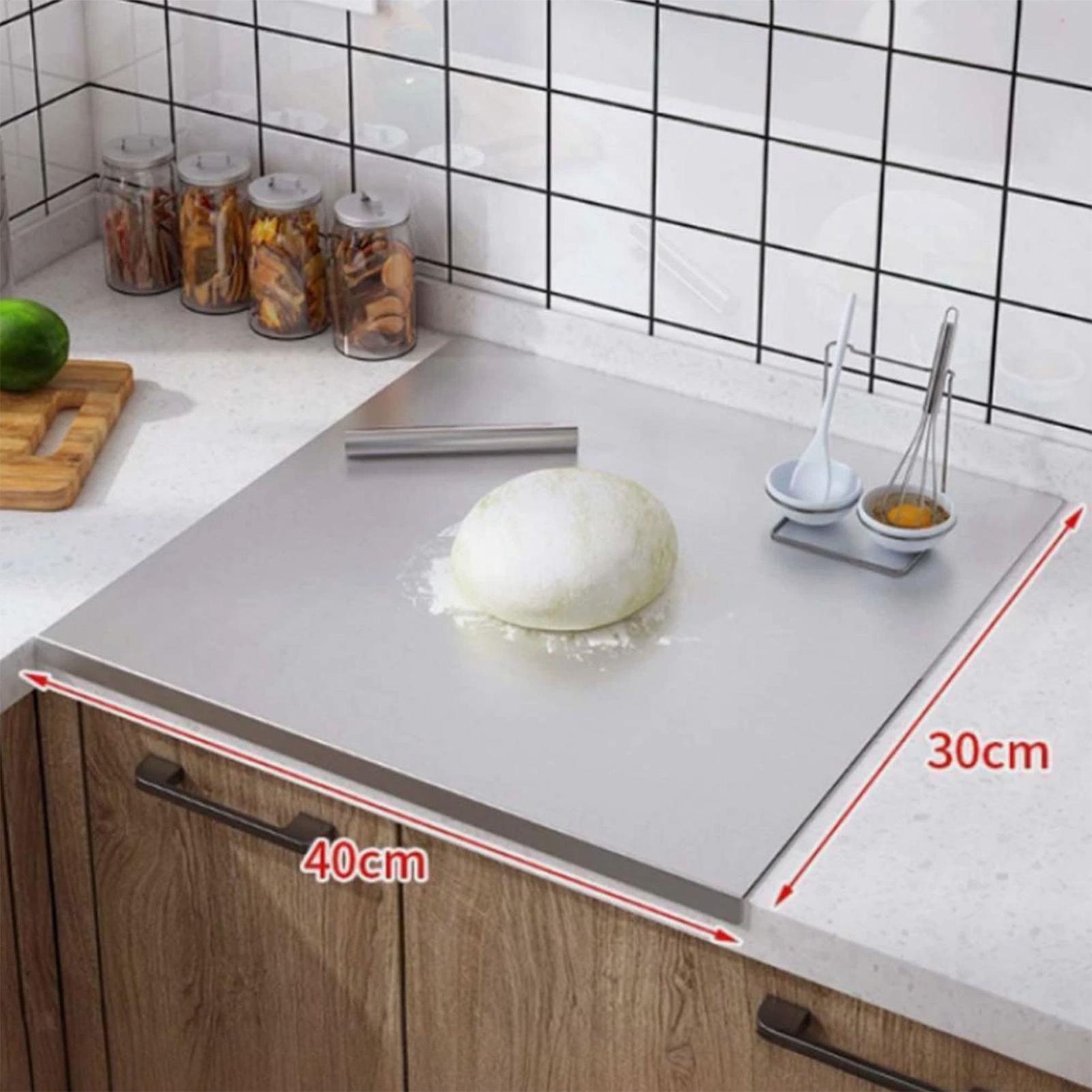 Meal Prep Kitchen - Stainless Steel Cutting Board Nonstick Double-Sided