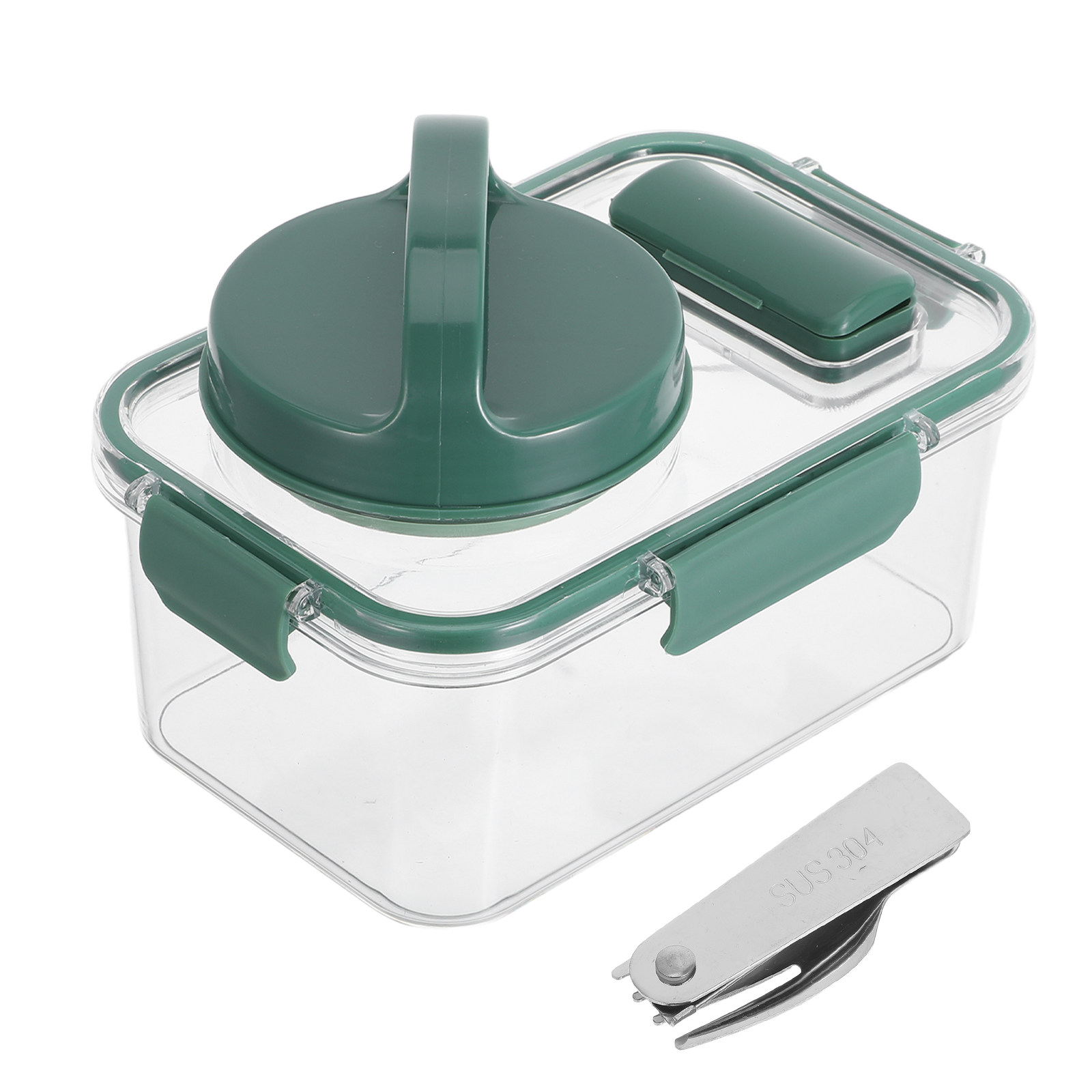 Meal Prep For Office - Salad Container with Dressing Cup Fork