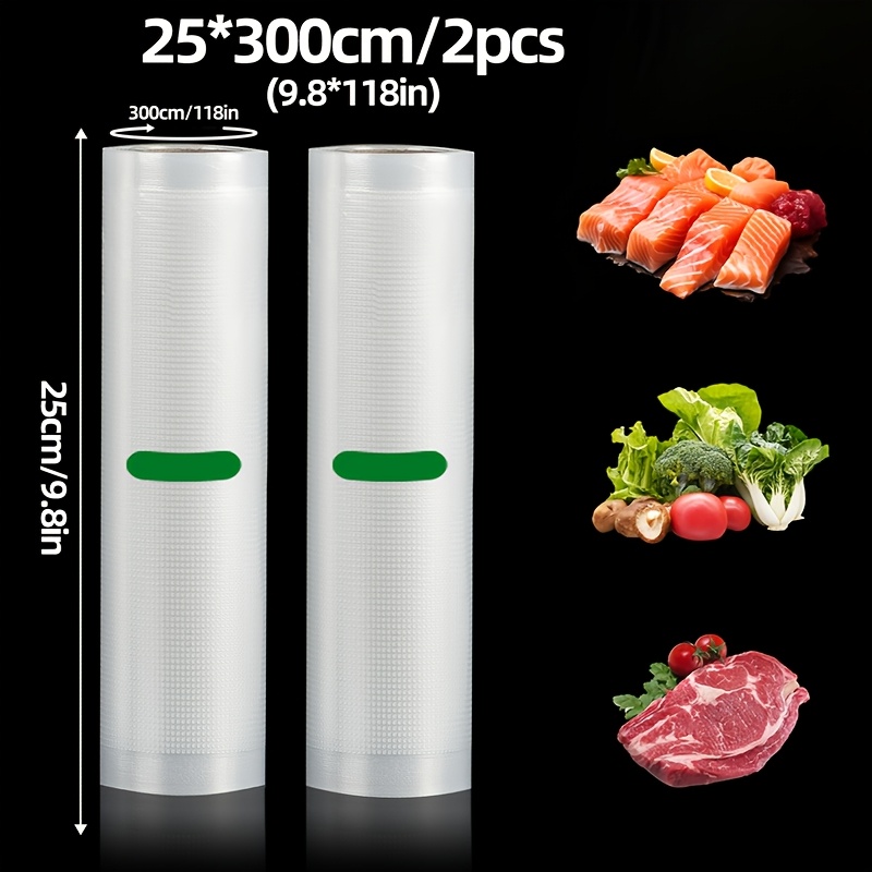 Meal Prep Food - 2-Pack 3M Vacuum Sealer Rolls: BPA-Free,