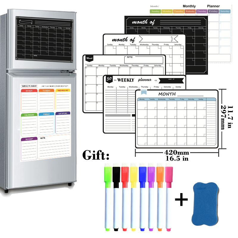 Meal Prep Planner - A3 Size Magnetic Monthly Weekly Planner