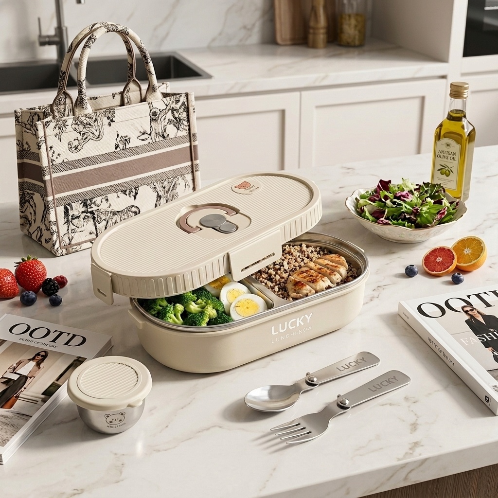 Meal Prep Kitchen - Microwavable 304 Stainless Steel Bento Lunch