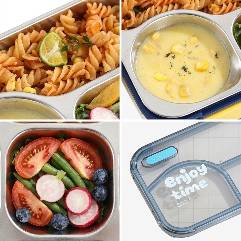 650ml 3 Compartment Leakproof  - Meal Prep Yellow 评论和价格