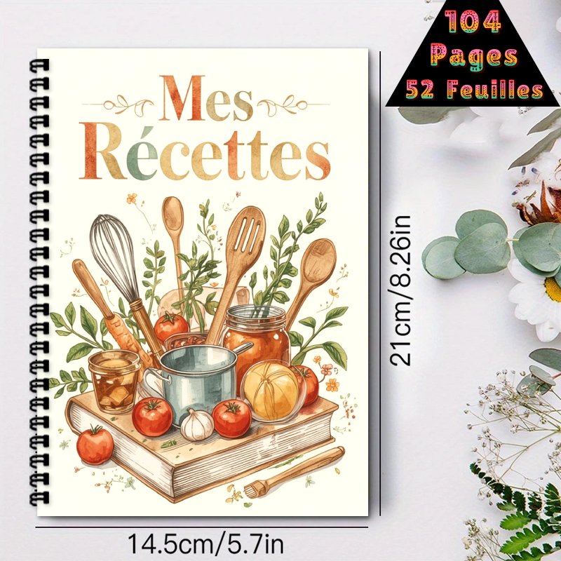 A5 French Recipe Notebook, Rec - Meal Prep Book 评论和价格