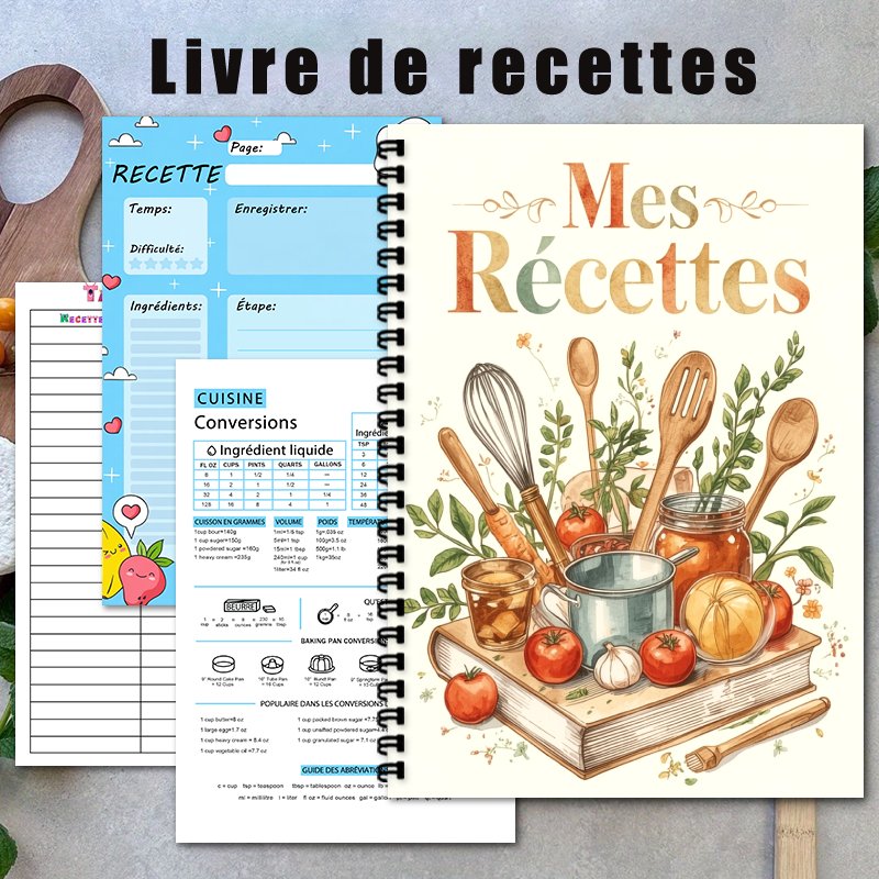 A5 French Recipe Notebook, Rec - Meal Prep Book 评论和价格