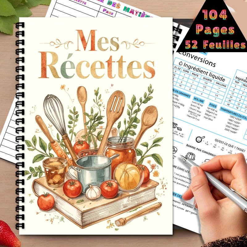 A5 French Recipe Notebook, Rec - Meal Prep Book 评论和价格
