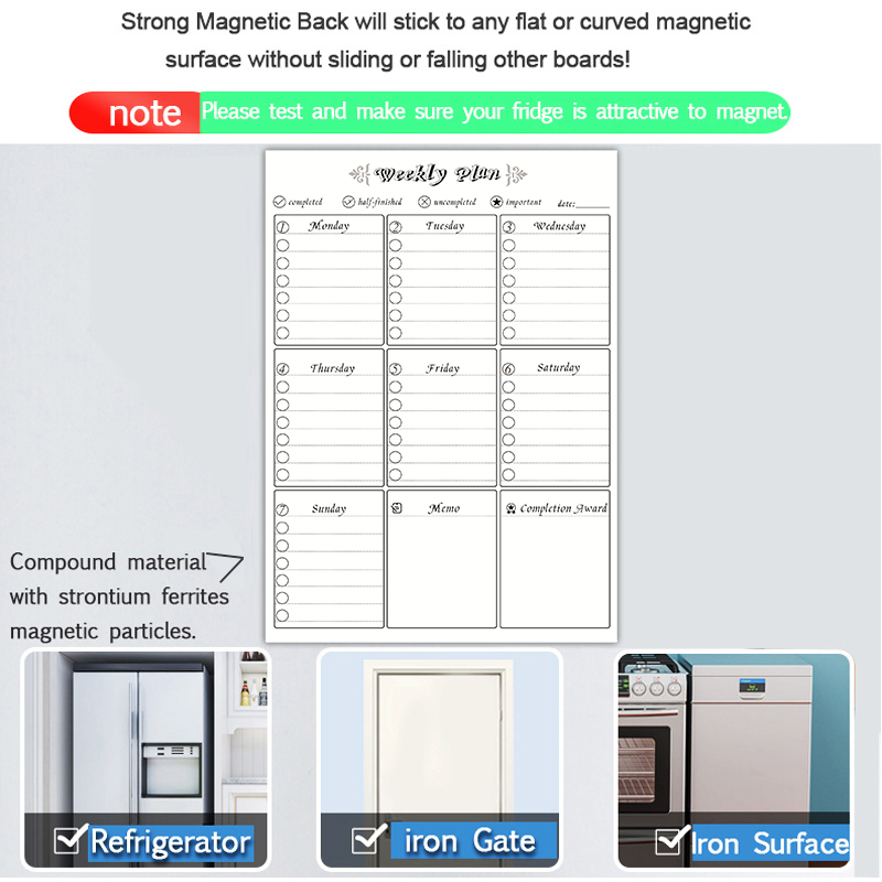 Magnetic Weekly Monthly Planne - Meal Prep Planner 评论和价格