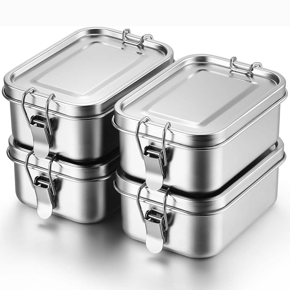 4Pcs Stainless Steel Bento Box - Meal Prep Lunch Boxes 评论和价格