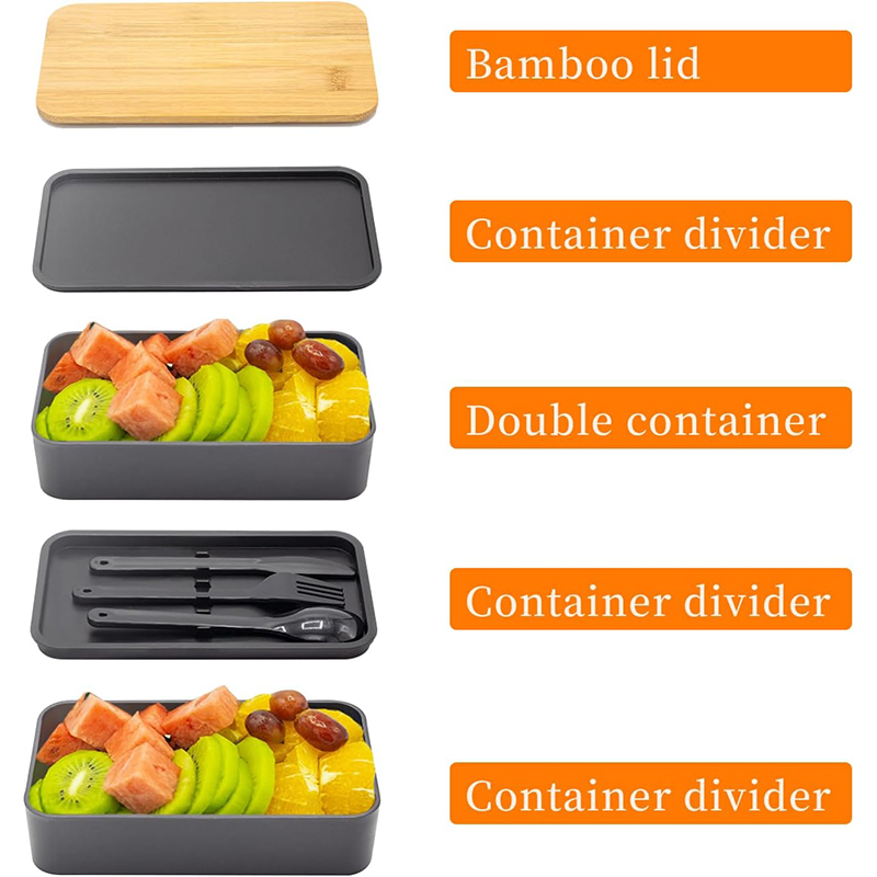 Stackable Bento Box with Utens - Meal Prep Fit 评论和价格