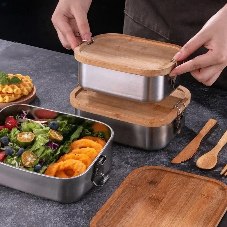 New 304 Stainless Steel Bamboo - Meal Prep Lunch Boxes 评论和价格