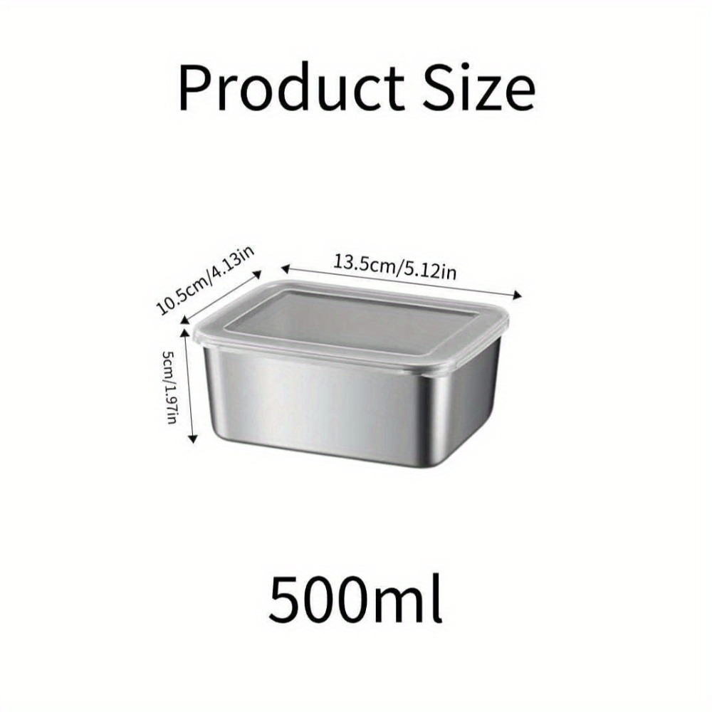 5pc Stainless Steel Food Stora - Meal Prep For Office 评论和价格
