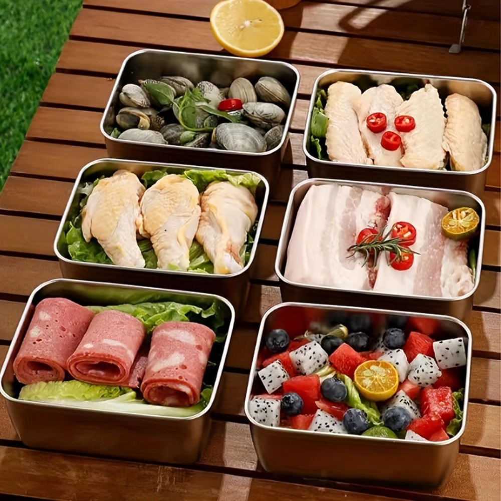5pc Stainless Steel Food Stora - Meal Prep For Office 评论和价格