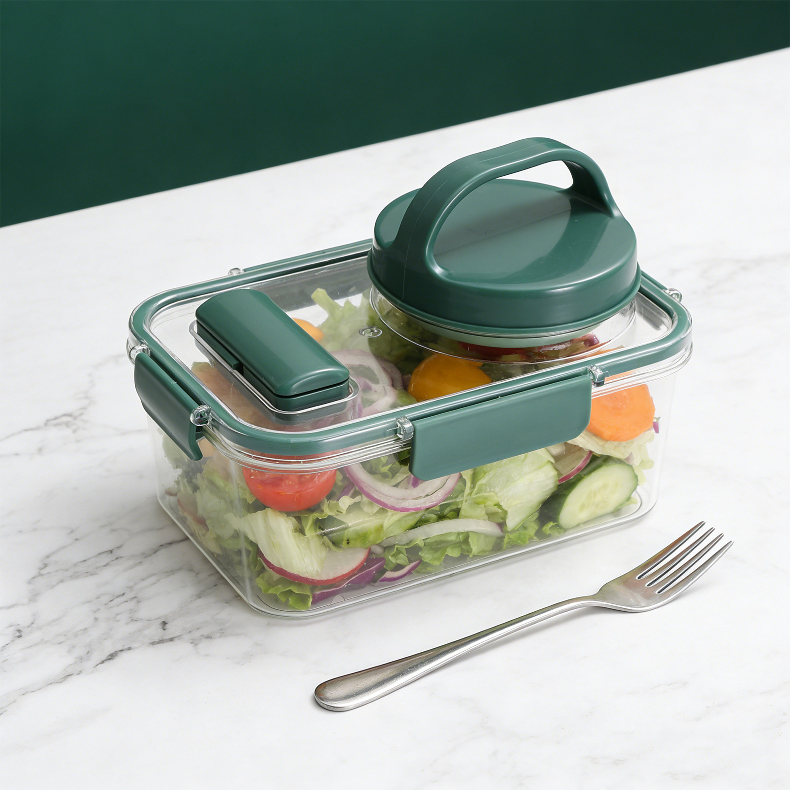 Salad Container with Dressing  - Meal Prep For Office 评论和价格