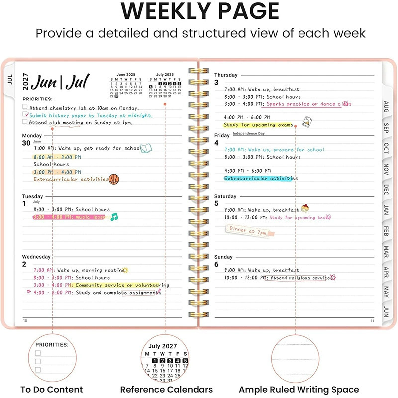 1pc 2027 Academic Planner A5 W - Meal Prep Planner 评论和价格