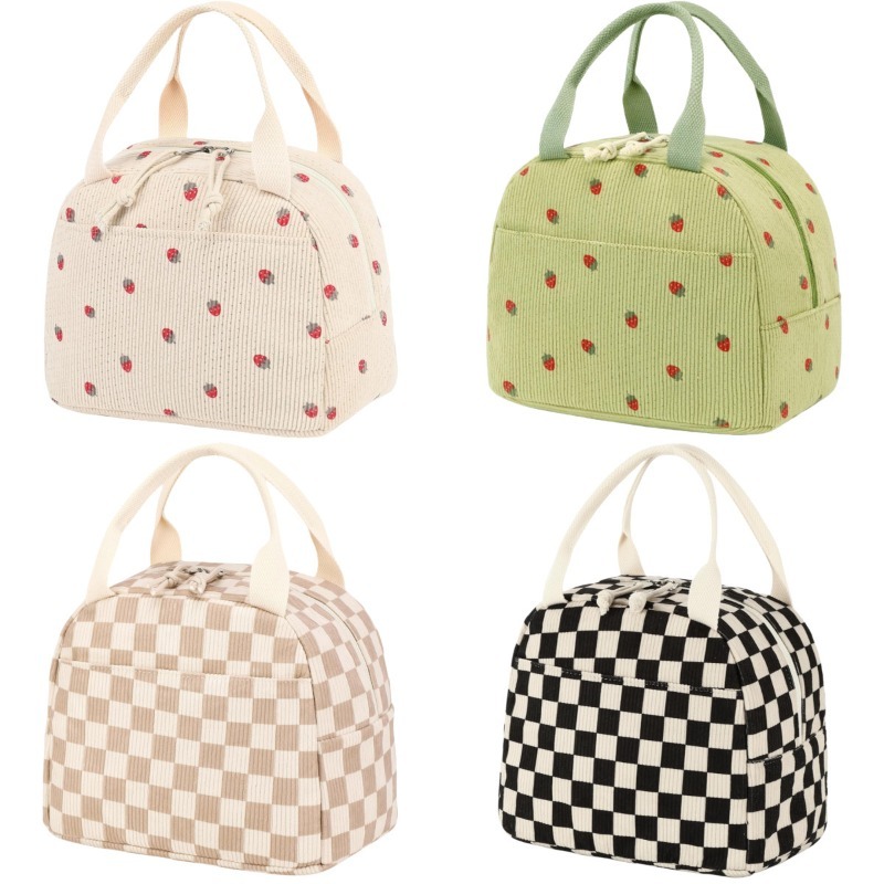 Cute Corduroy Lunch Bag for Wo - Meal Prep Fit 评论和价格
