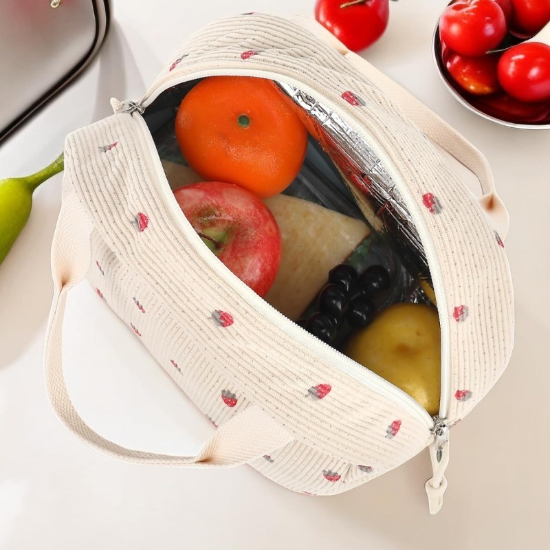 Cute Corduroy Lunch Bag for Wo - Meal Prep Fit 评论和价格