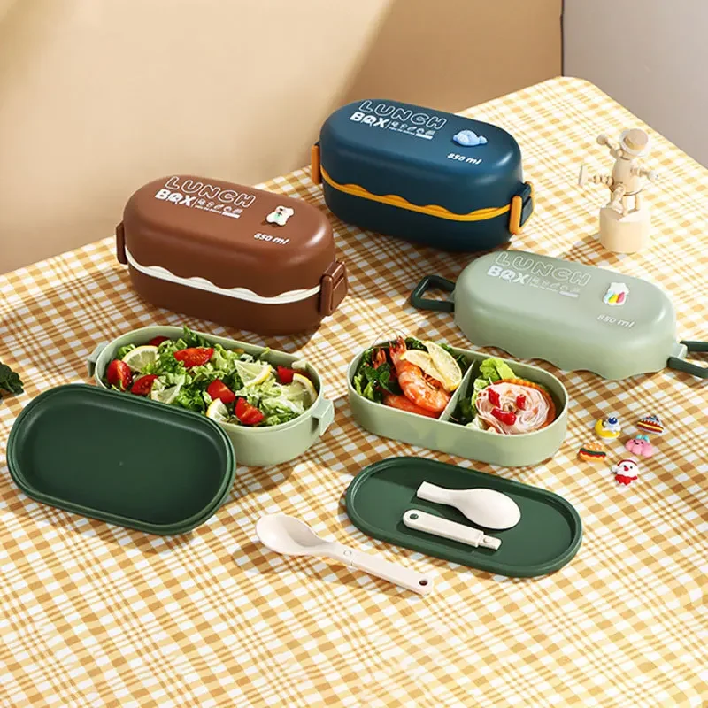 850ML Lunch Box Double-layer P - Meal Prep Lunch Boxes 评论和价格