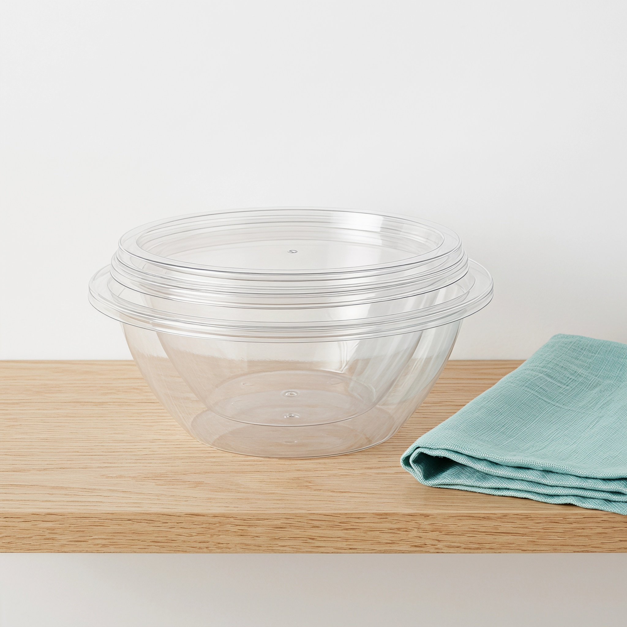 2Sets Clear Salad Mixing Bowls - Meal Prep Food 评论和价格