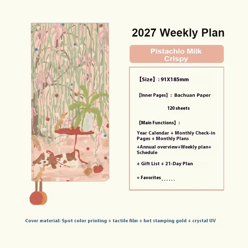 2027 Kinbor Cute Weekly Planne - Meal Prep Planner 评论和价格