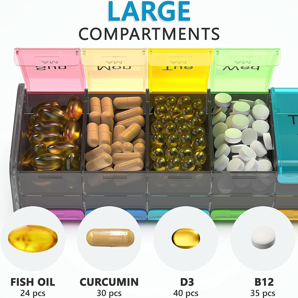 1PCS Extra Weekly Pill Organiz - Meal Prep Planner 评论和价格