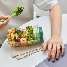 Portable Salad Jar Container w - Meal Prep For Office 评论和价格