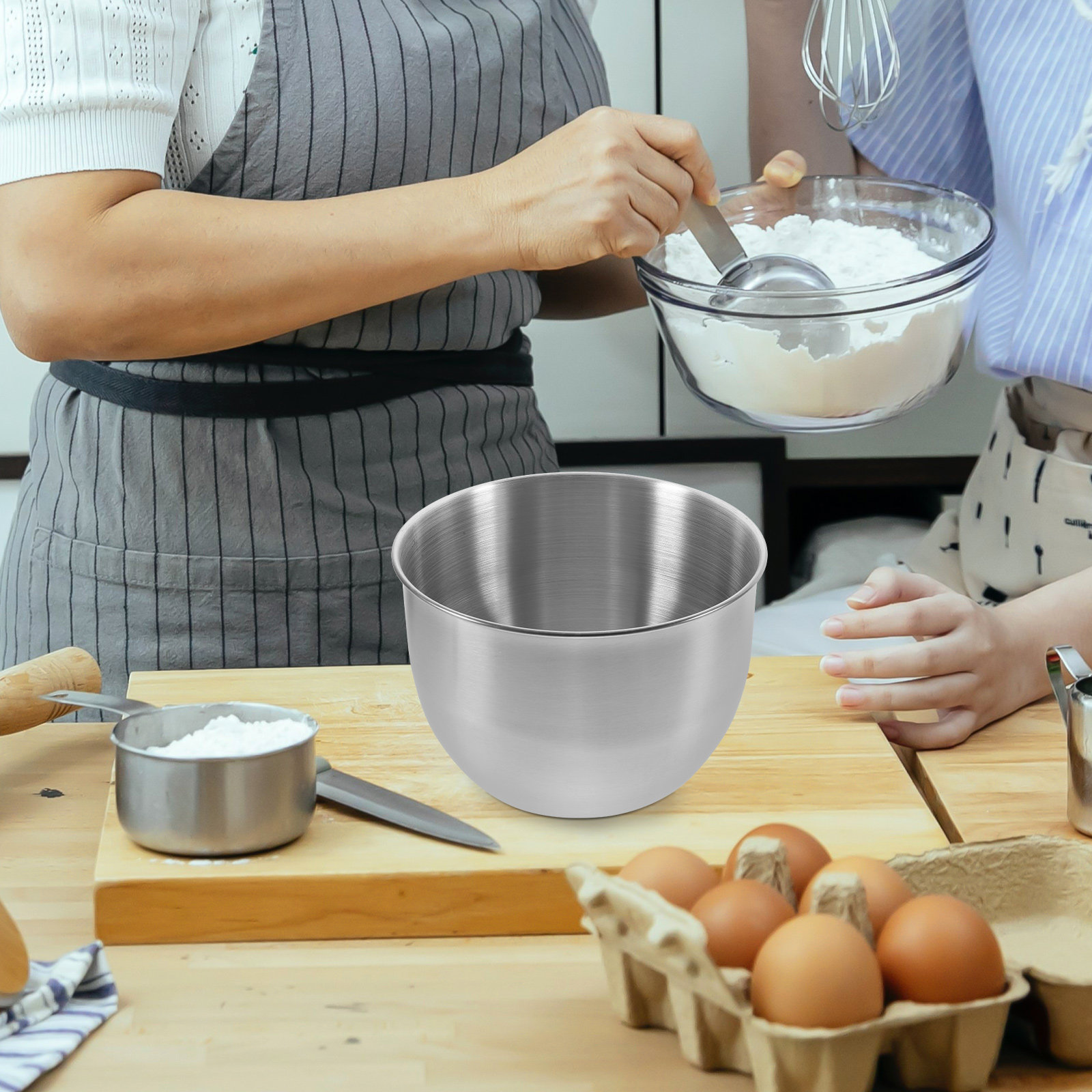 Deep Stainless Steel Mixing Bo - Meal Prep Food 评论和价格