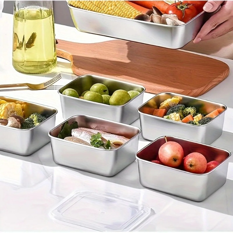 5pc Stainless Steel Food Stora - Meal Prep For Office 评论和价格