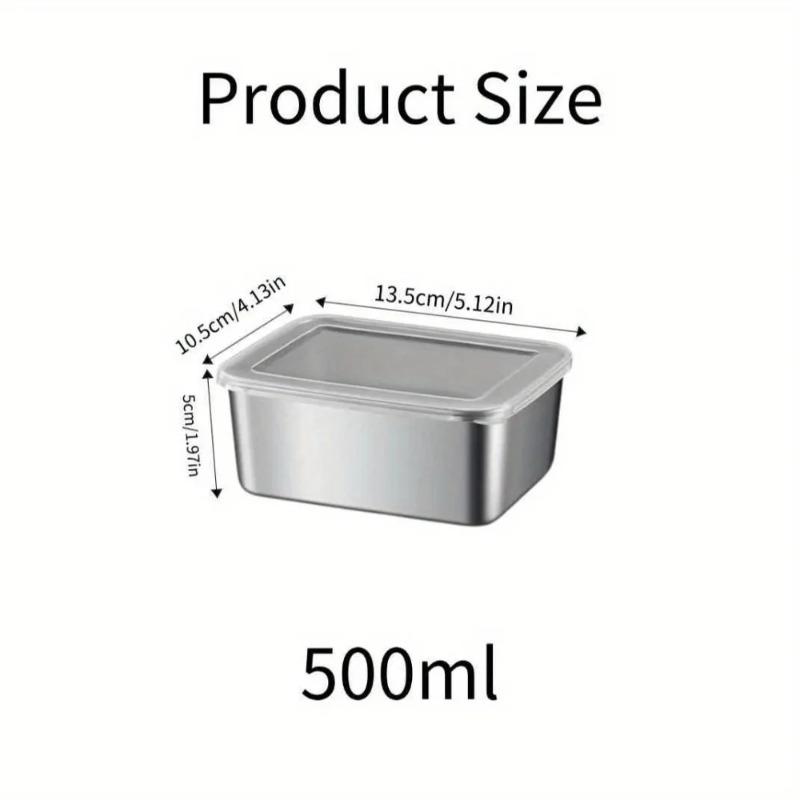 5pc Stainless Steel Food Stora - Meal Prep For Office 评论和价格