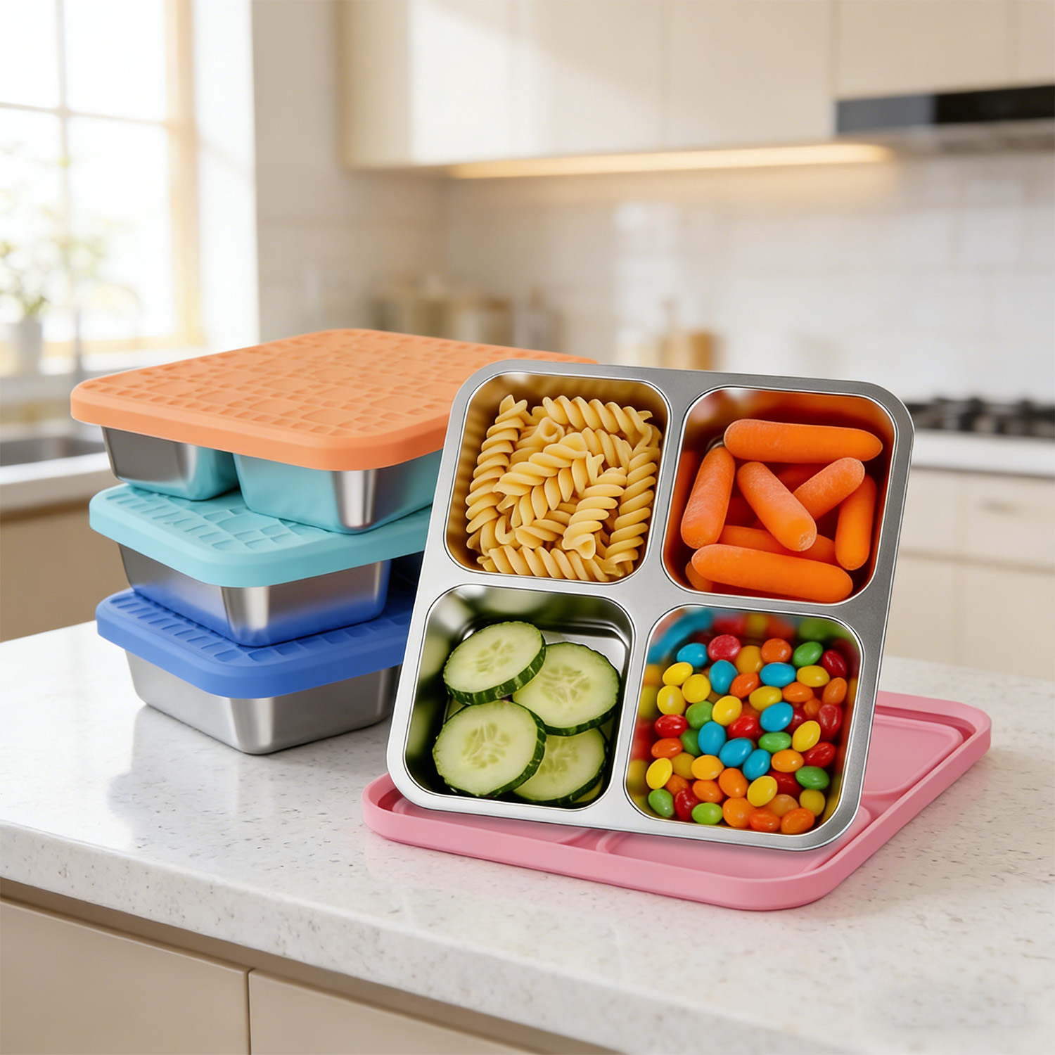 304 Stainless Steel Divided Lu - Meal Prep Lunch Boxes 评论和价格